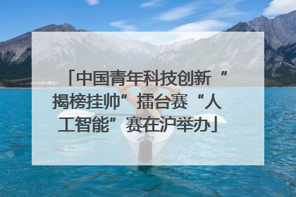 中国青年科技创新“揭榜挂帅”擂台赛“人工智能”赛在沪举办
