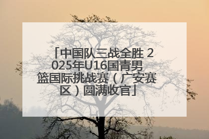 中国队三战全胜 2025年U16国青男篮国际挑战赛（广安赛区）圆满收官