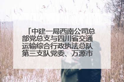 中建一局西南公司总部党总支与四川省交通运输综合行政执法总队第三支队党委、万源市草坝镇莲花院村党支部开展党建联建