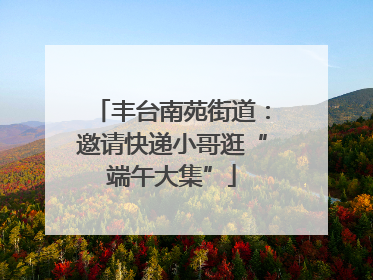 丰台南苑街道：邀请快递小哥逛“端午大集”