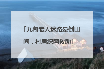 九旬老人迷路晕倒田间，村居织网救助