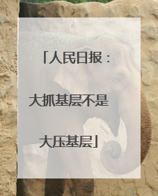 人民日报：大抓基层不是大压基层