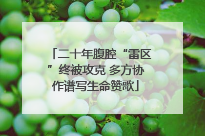 二十年腹腔“雷区”终被攻克 多方协作谱写生命赞歌