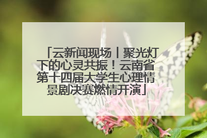 云新闻现场丨聚光灯下的心灵共振！云南省第十四届大学生心理情景剧决赛燃情开演
