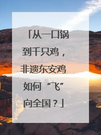 从一口锅到千只鸡，非遗东安鸡如何“飞”向全国？