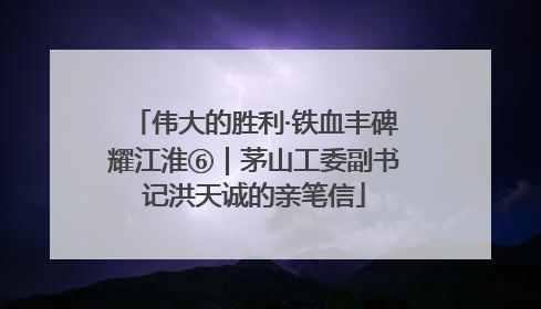 伟大的胜利·铁血丰碑耀江淮⑥｜茅山工委副书记洪天诚的亲笔信