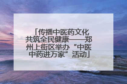 传播中医药文化 共筑全民健康——郑州上街区举办“中医中药进万家”活动