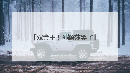 双金王！孙颖莎哭了
