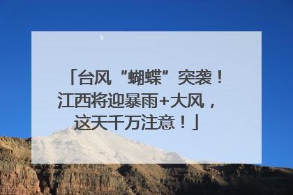 台风“蝴蝶”突袭！江西将迎暴雨+大风，这天千万注意！