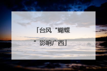 台风“蝴蝶”影响广西