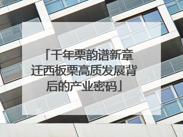 千年栗韵谱新章 迁西板栗高质发展背后的产业密码