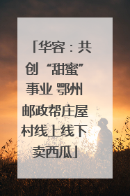华容：共创“甜蜜”事业 鄂州邮政帮庄屋村线上线下卖西瓜