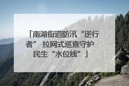南湖街道防汛“逆行者” 拉网式巡查守护民生“水位线”