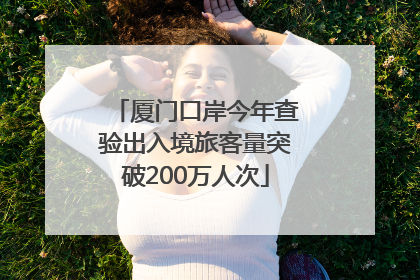 厦门口岸今年查验出入境旅客量突破200万人次