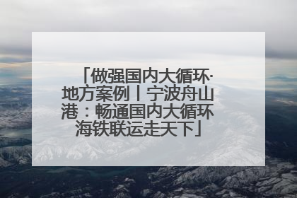 做强国内大循环·地方案例丨宁波舟山港：畅通国内大循环海铁联运走天下