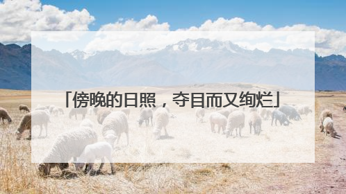 傍晚的日照，夺目而又绚烂