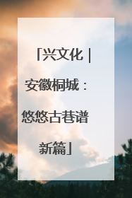 兴文化｜安徽桐城：悠悠古巷谱新篇