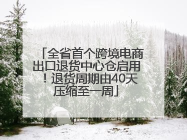 全省首个跨境电商出口退货中心仓启用！退货周期由40天压缩至一周