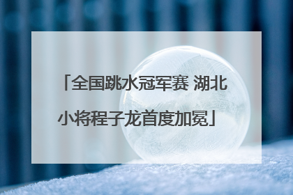 全国跳水冠军赛 湖北小将程子龙首度加冕