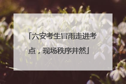 六安考生冒雨走进考点，现场秩序井然