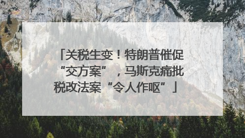 关税生变！特朗普催促“交方案”，马斯克痛批税改法案“令人作呕”