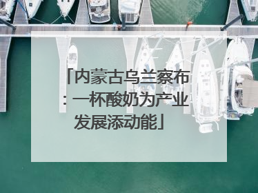 内蒙古乌兰察布：一杯酸奶为产业发展添动能