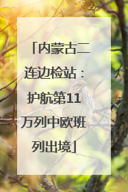 内蒙古二连边检站：护航第11万列中欧班列出境