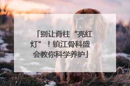 别让脊柱“亮红灯”！镇江骨科盛会教你科学养护