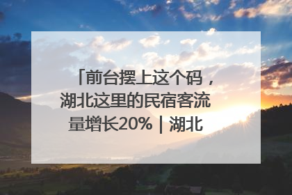 前台摆上这个码，湖北这里的民宿客流量增长20%｜湖北市场监管所的故事