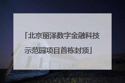 北京丽泽数字金融科技示范园项目首栋封顶