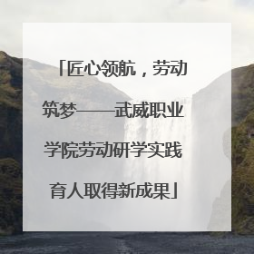 匠心领航，劳动筑梦——武威职业学院劳动研学实践育人取得新成果