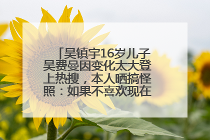吴镇宇16岁儿子吴费曼因变化太大登上热搜，本人晒搞怪照：如果不喜欢现在的我可以离开