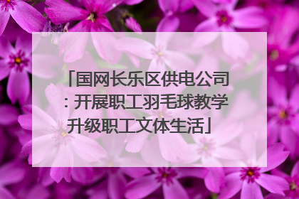 国网长乐区供电公司：开展职工羽毛球教学升级职工文体生活