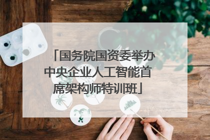 国务院国资委举办中央企业人工智能首席架构师特训班