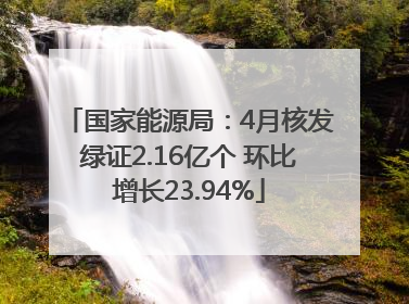 国家能源局：4月核发绿证2.16亿个 环比增长23.94%