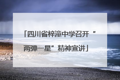 四川省梓潼中学召开“两弹一星”精神宣讲