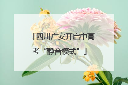 四川广安开启中高考“静音模式”