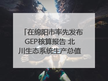 在绵阳市率先发布GEP核算报告 北川生态系统生产总值达590亿元｜新闻发布最前线