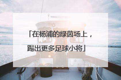 在杨浦的绿茵场上，踢出更多足球小将
