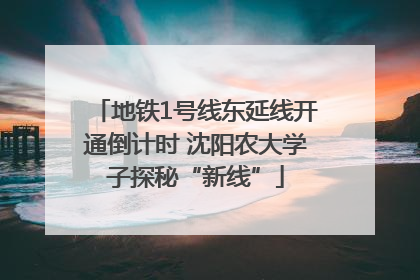 地铁1号线东延线开通倒计时 沈阳农大学子探秘“新线”