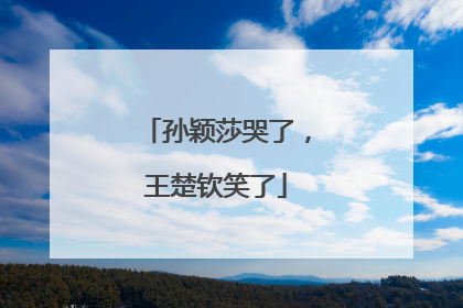孙颖莎哭了，王楚钦笑了