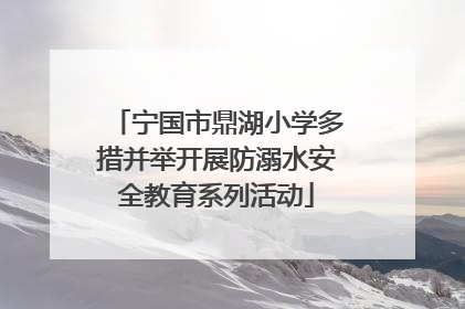 宁国市鼎湖小学多措并举开展防溺水安全教育系列活动