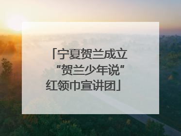 宁夏贺兰成立“贺兰少年说”红领巾宣讲团