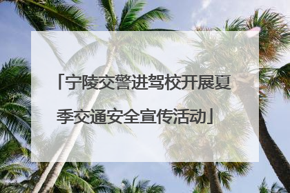 宁陵交警进驾校开展夏季交通安全宣传活动