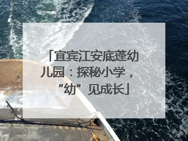 宜宾江安底蓬幼儿园：探秘小学，“幼”见成长
