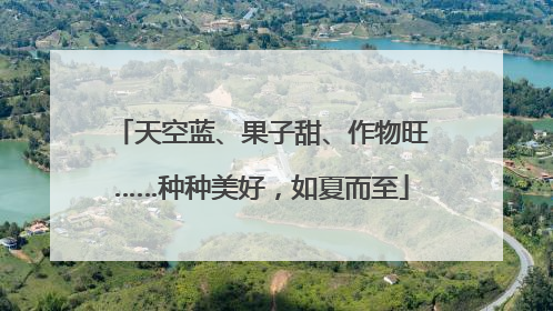 天空蓝、果子甜、作物旺……种种美好，如夏而至