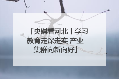 央媒看河北丨学习教育走深走实 产业集群向新向好