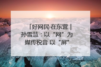 好网民·在东营｜孙雪慧：以“网”为媒传税音 以“屏”为介助发展