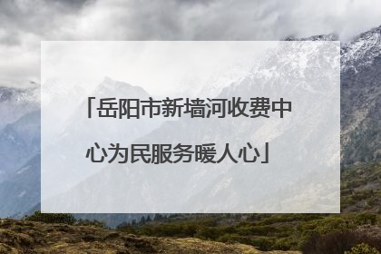 岳阳市新墙河收费中心为民服务暖人心