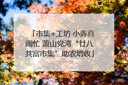 市集+工坊 小弄真闹忙 萧山党湾“廿八共富市集”助农增收